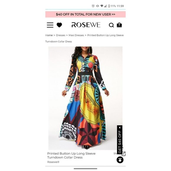 chinese dress ladies La Vie en Rose Maxi Dress Maxi / M